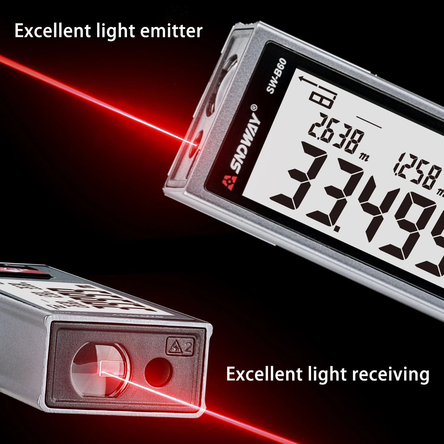 SNDWAY Laser Distance Meter  Electronic Roulette Laser Tape Measuring trena metro Digital Laser Rangefinder