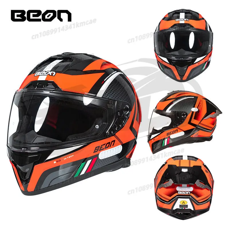 

BEON B507 Motorcycle Helmet Locomotive Racing Four Seasons Universal Running Helmet Cruising casco moto cascos para moto