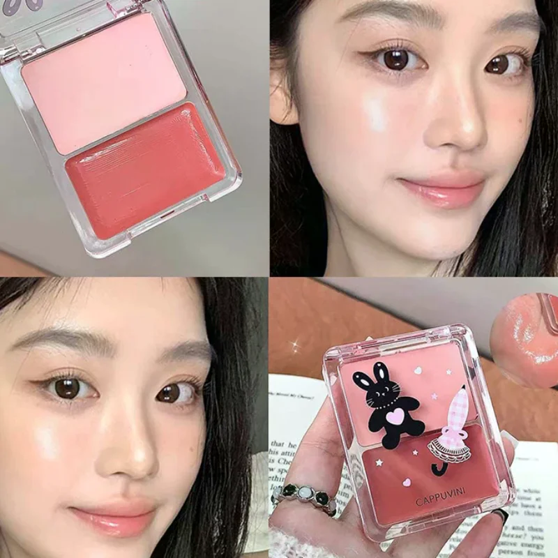 카푸비니 워터 샤이닝 치크 블러쉬 하이라이터 크림 하이 글로스 글리터 루즈 내추럴 브라이트닝 페이스 컨투어링 블러쉬 메이크업