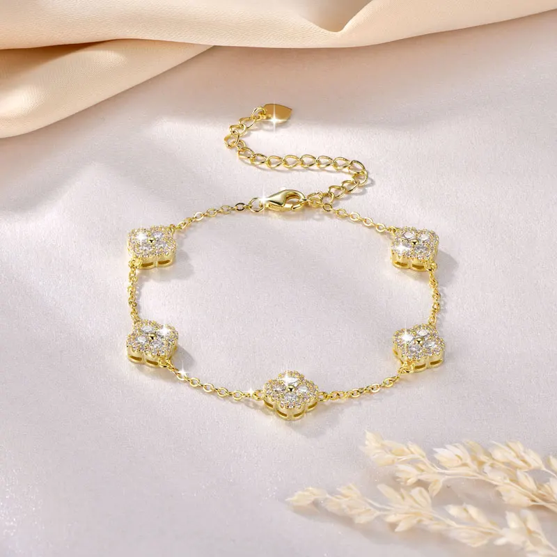 2026 Ehhai Zertifiziertes VVS1 D-Farben Moissanit-Armband mit Rundschliff für Damen, 14k Goldgefüllte Ketten für Hochzeit, Edles Schmuckgeschenk – Detail 16