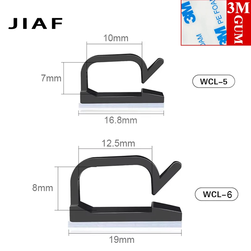 Picture 4: 10/50PCS Sujeta Cable Organizer Clips Self Adhesive Fixations Cord Clearance Wall Mounted Hook Wire Manager Cable Tie Holder