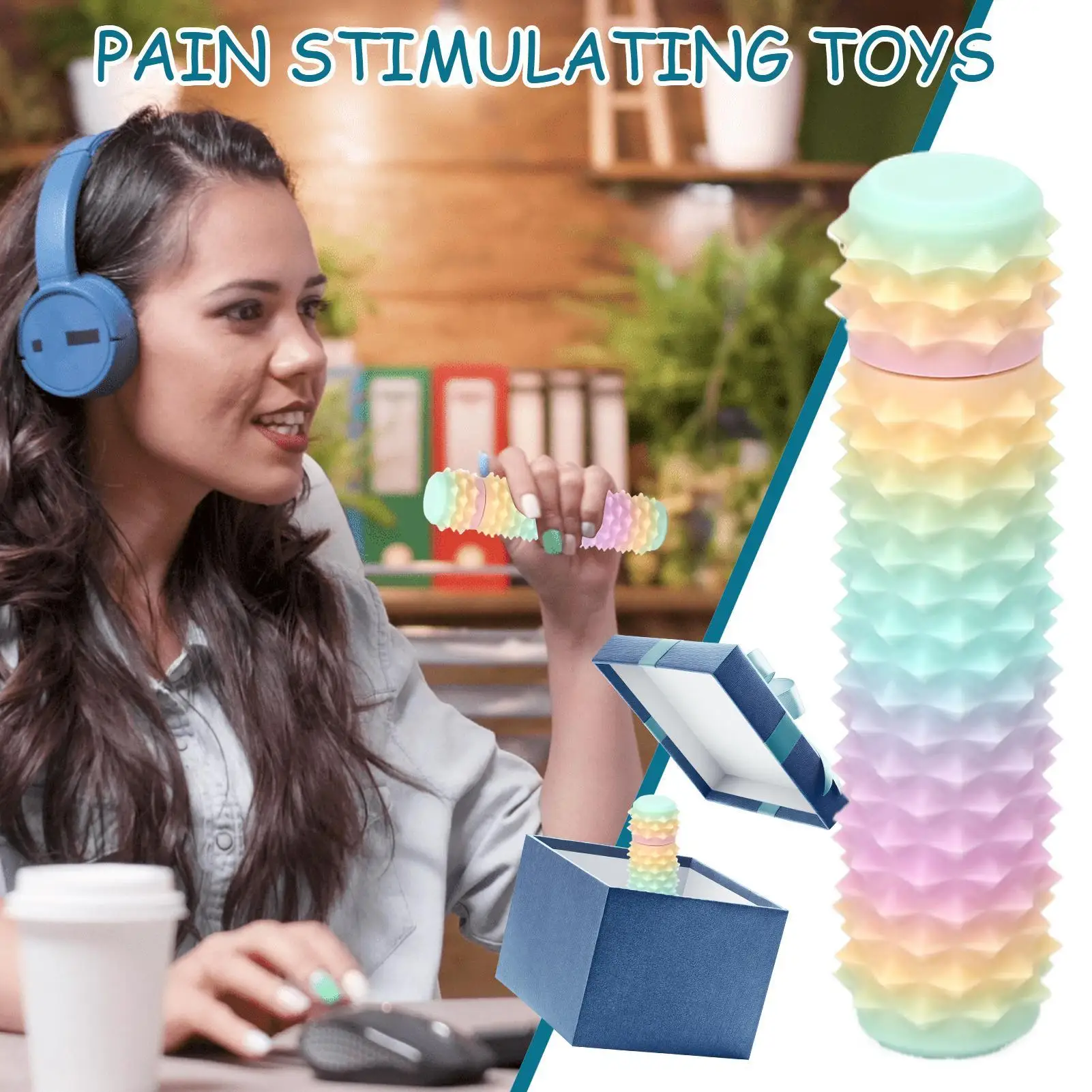 Fidget Toy-juguetes estimulantes pequeños con estampado 3d, antiestrés, calmante, para adultos, adolescentes, niños pequeños, viaje por carretera, 3,46 pulgadas