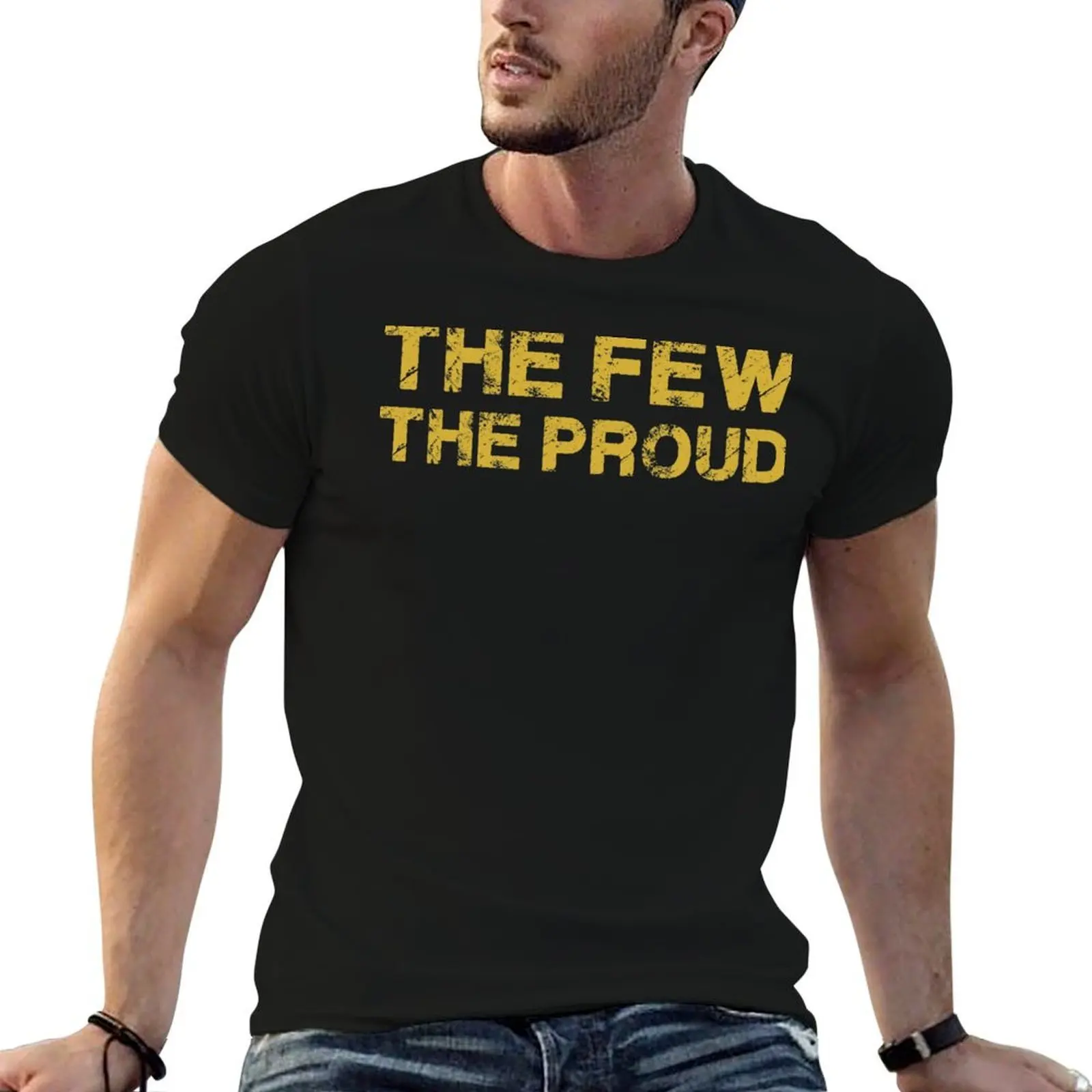 The Few The Proud US Marine Corps T-Shirt blacks anime mens workout shirts