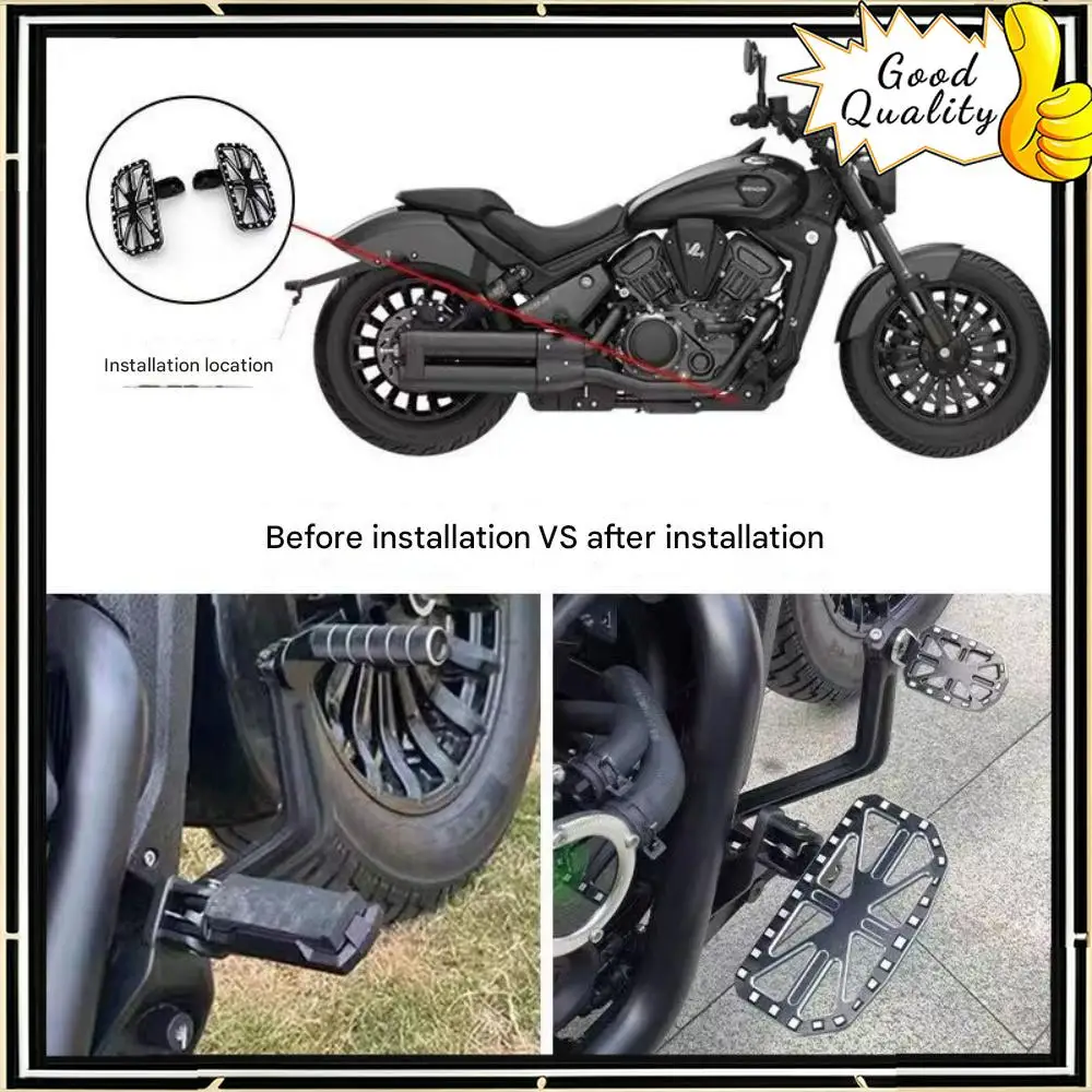 

For Benda Napoleon Bob500 motorcycle parts front and rear pedals passenger footrests enlarged non-slip pedals pedal accessories