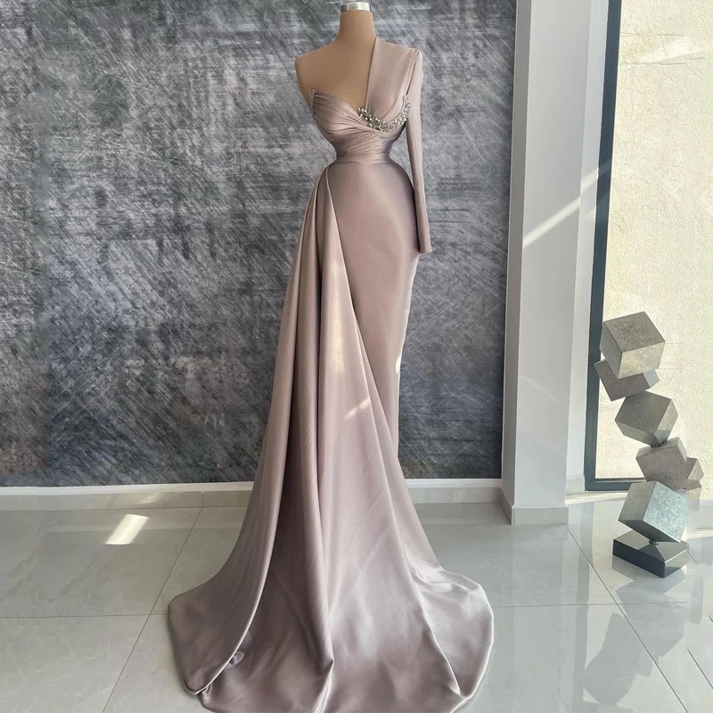 Thinyfull-Robe de Soirée de Forme Sirène, Tenue de Bal Sexy, avec Perles, Longueur au Sol, pour Cocktail, Quelle que soit la Taille Plus, 2022