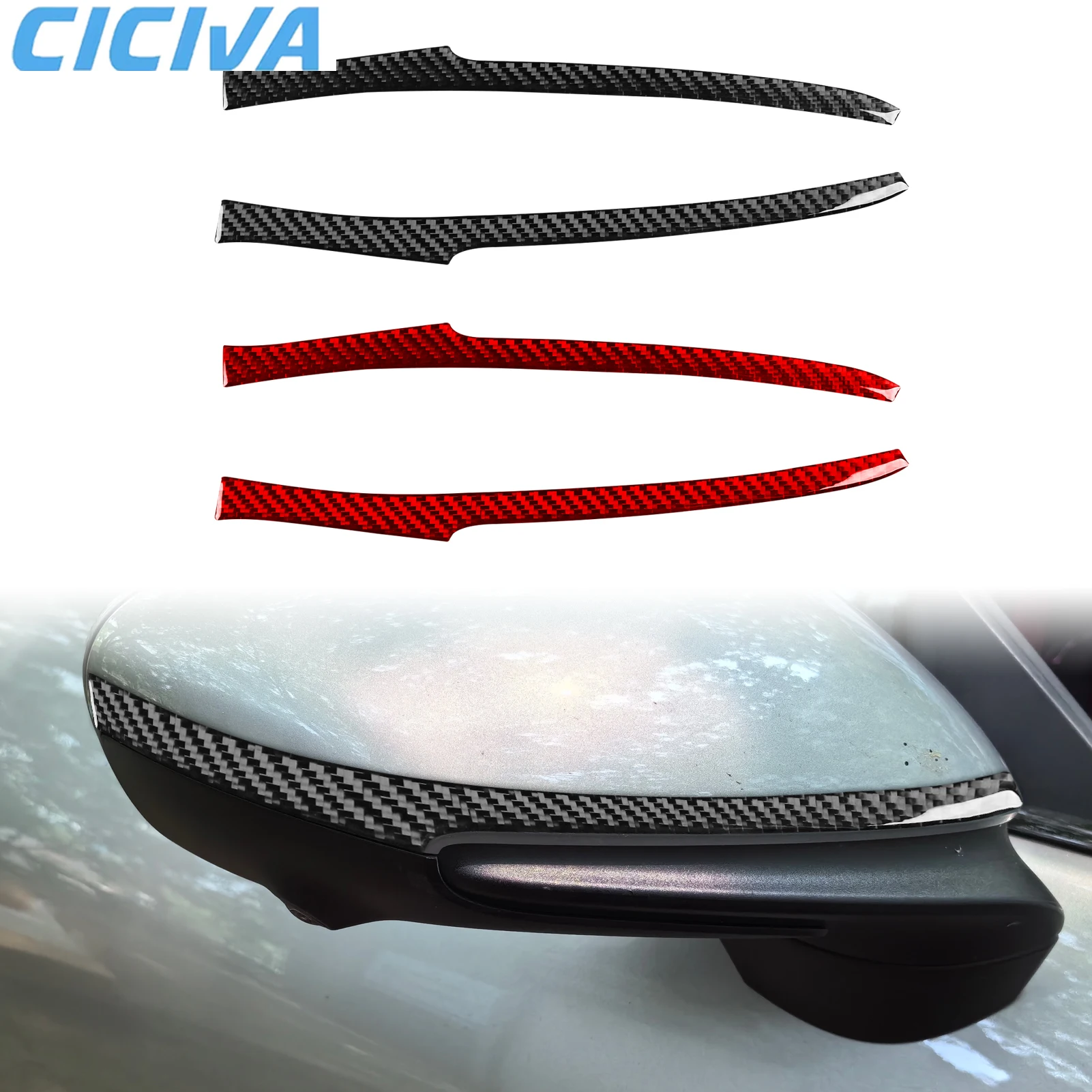 

For Porsche 992 911 2019-2024 Carbon Fiber Exterior Side Rearview Mirror Car Accessories Interior Soft Cover Tuning Stickers