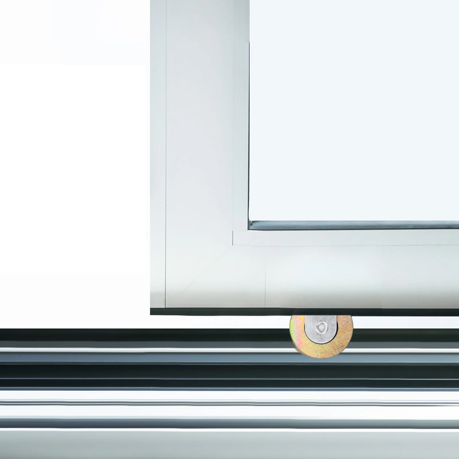 

4Pcs Durable Sliding Door Roller Kit Sturdy Manganese Steel Wheels for Top Bottom Installations