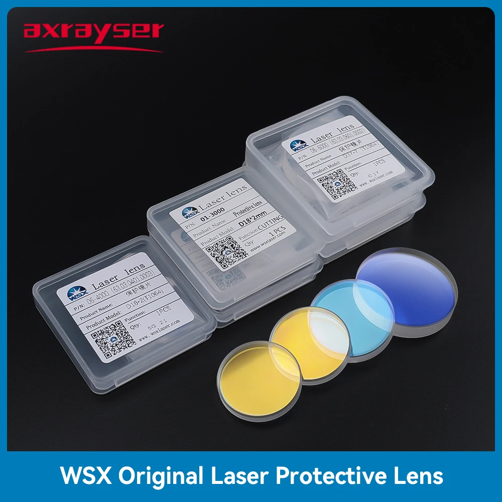

Original WSX Laser Protective Lens 18*2 20*2 30*5 37*7 Protection Windows for WSX NC30E KC15 NC63 Bodor Laser Cutting Head