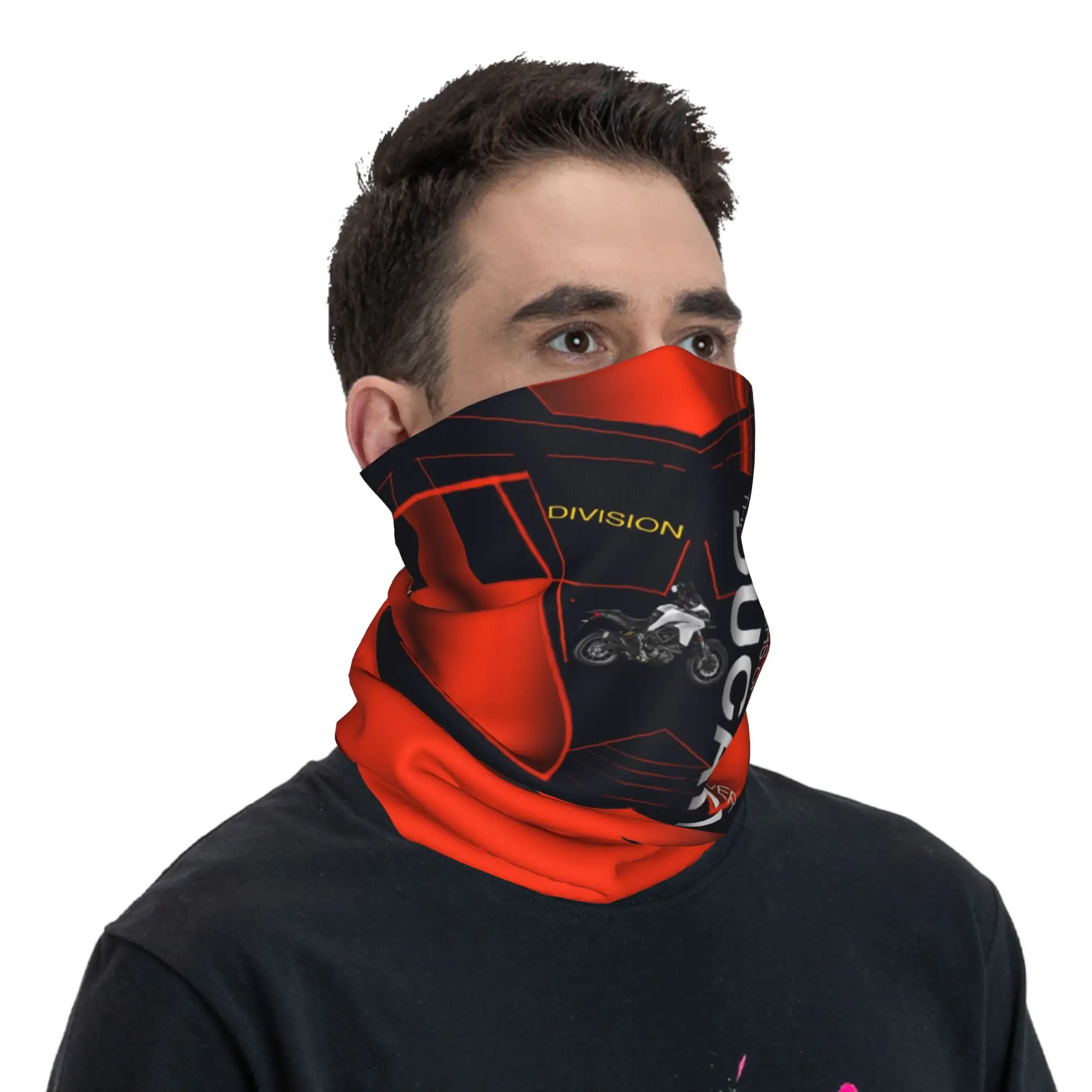 Custom Racing Sprot Ducatis  Bandana Winter Neck Warmer Men Windproof Wrap Face Scarf for Ski Motorcycle Gaiter Headband image 5
