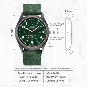 Men Military Sports Quartz Pulse Watch, Light Watches, Clock, Calendar, Luxury, Casual, Nylon, Fashion 8 Main Sales Tactical Military Coturno - №8