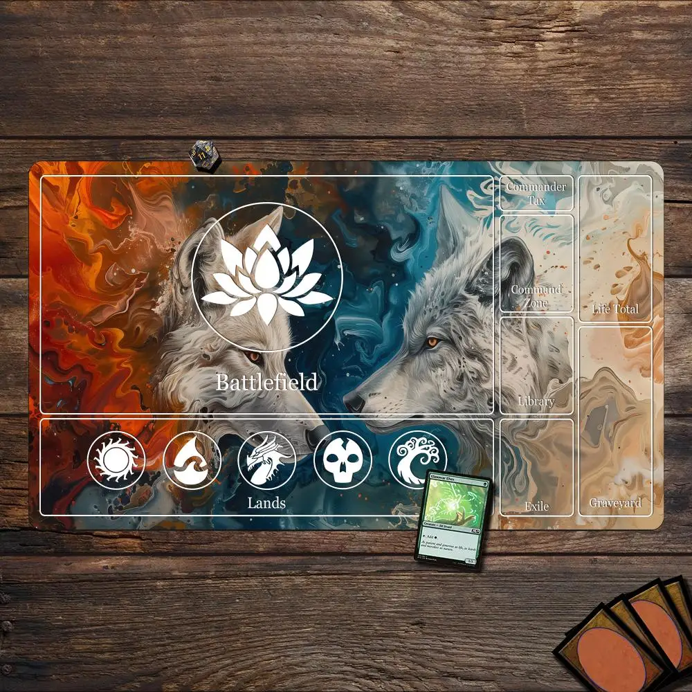 

Magic Playmat card gaming mat with zone Giant ancient tree totem mtg playmat Desk Mat gamer keypad expansion mousepad office pad