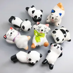 Lovely Cat Panda Bear Shape Cabinet Door Knobs, Kids room Drawer Dresser Knob Pulls Ceramic Furniture Handle