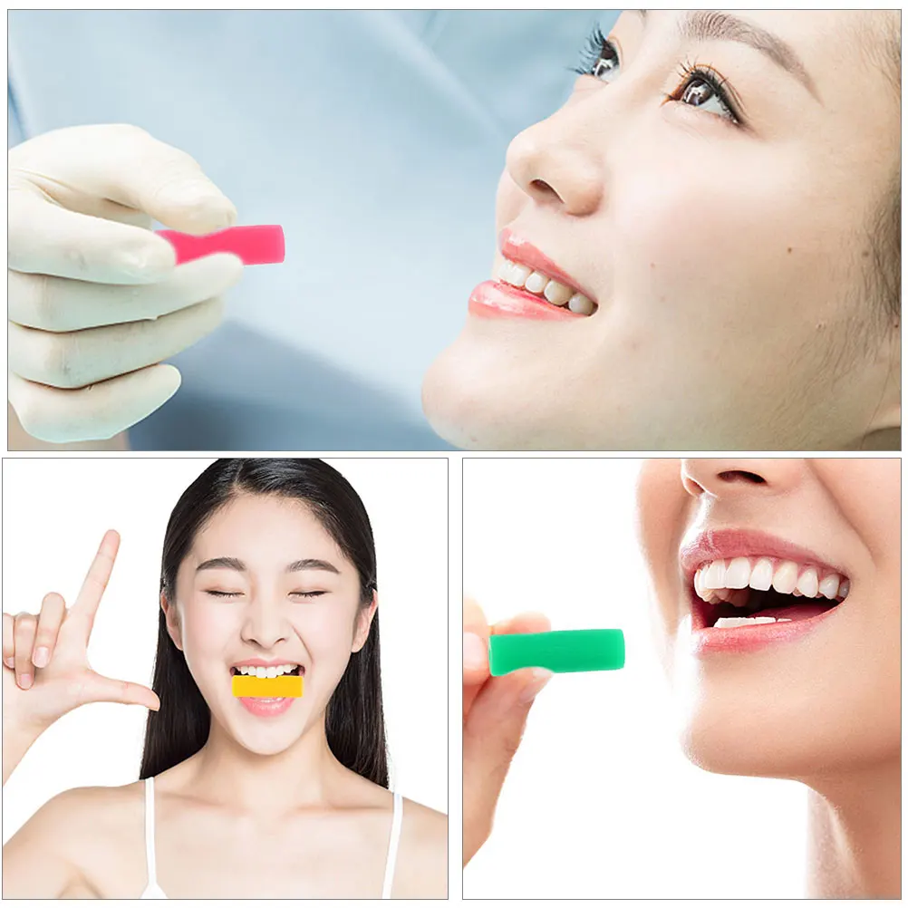

8pcs Silicone Jaw Exerciser Orthodontics Biting Teether Aligner Tray Teeth Bite Training Tool Mouth Care Device Teething Stick