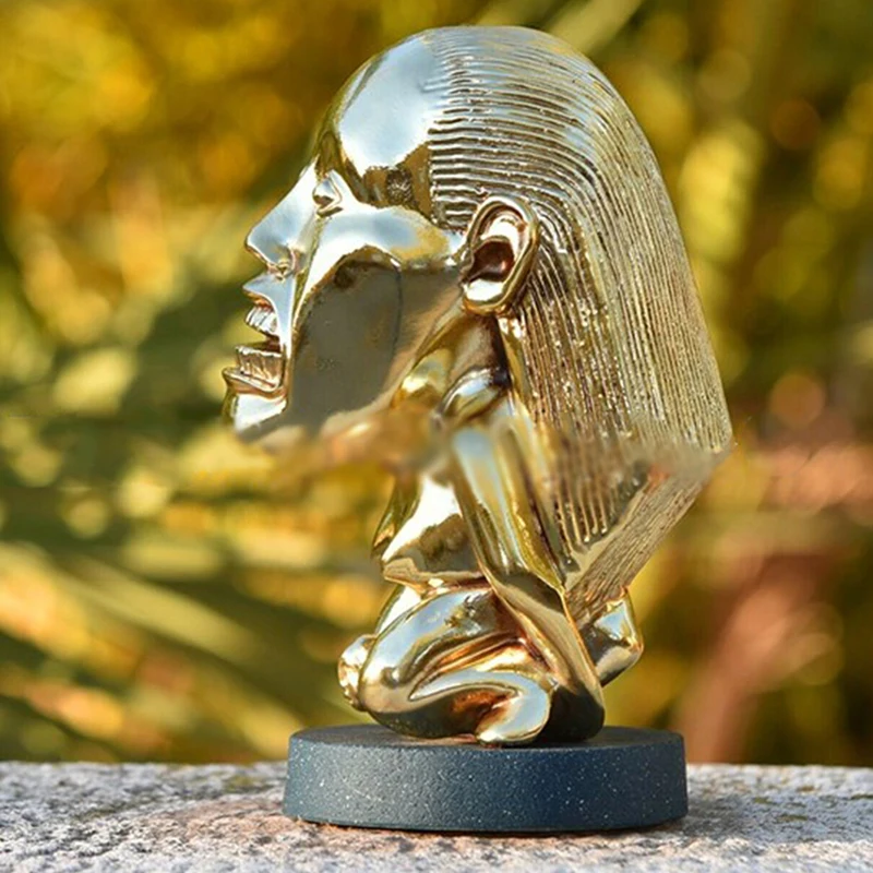 Estátua de Fertilidade Resina Dourada, Escultura Indiana Jones Idol com Escala do Olho, Caçadores da Arca Perdida Cosplay Props