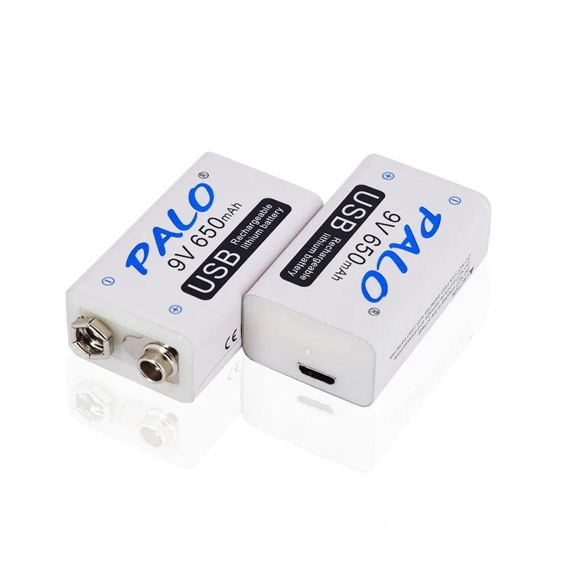 Akumulator litowo-jonowy PALO 650mAh 9V, bateria litowa 9V do multimetru, mikrofonu, zabawek, pilota, KTV — zdjęcie produktu 7