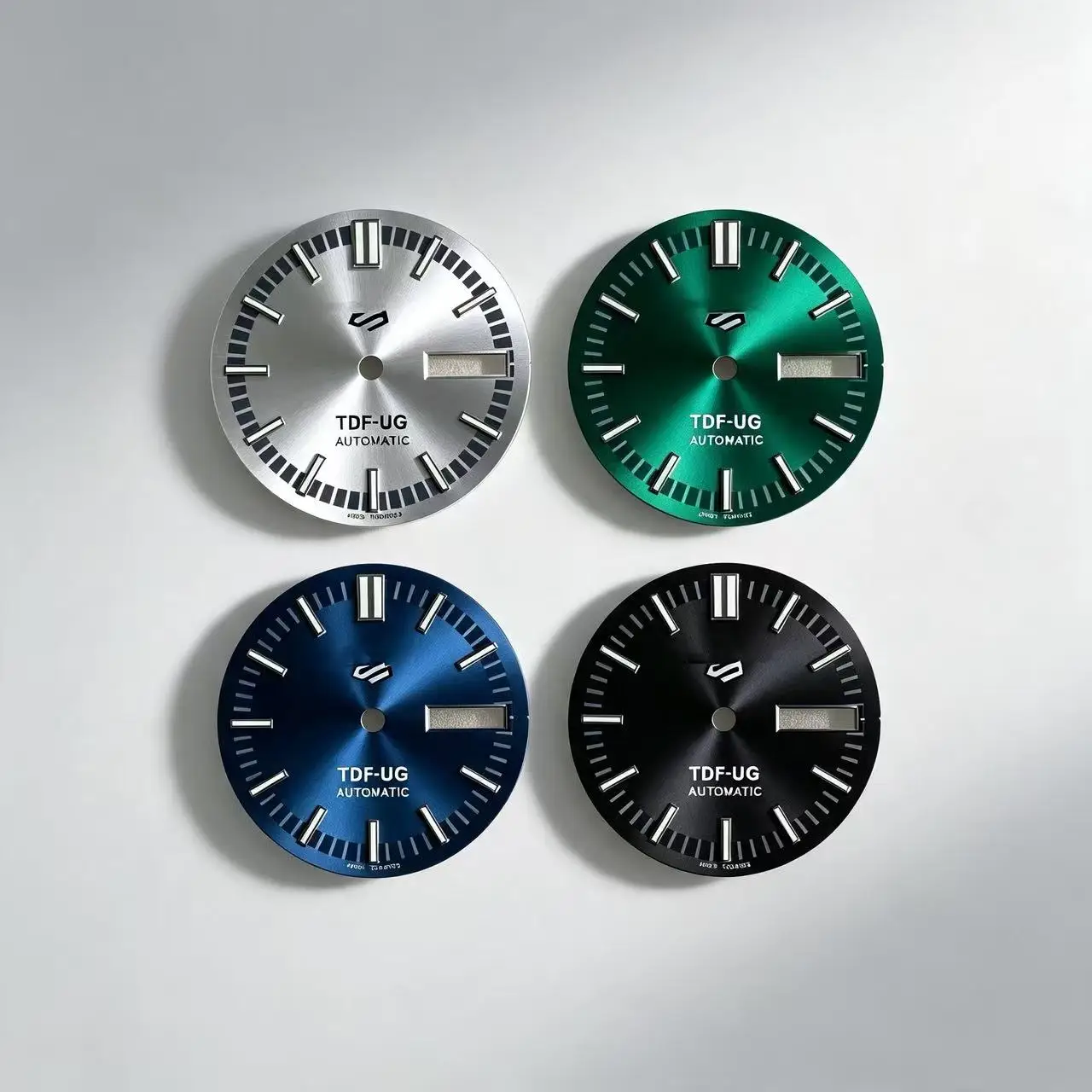 28.5mm NH36 dial, green lume, original mechanical watch, S-shaped dial, dual calendar, suitable for Seiko modification