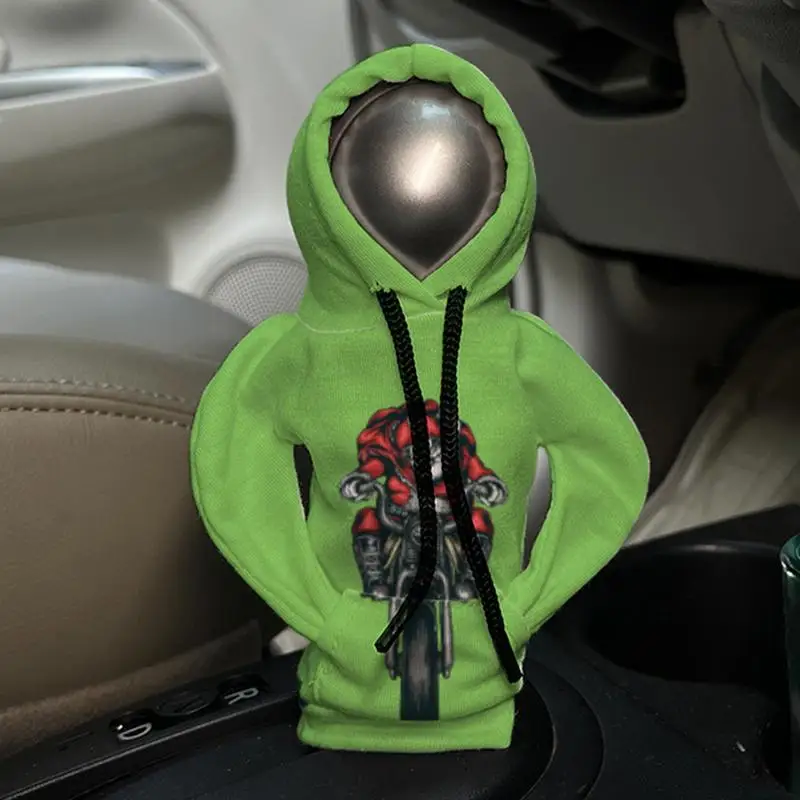 Hoodie สําหรับรถ SHIFT KNOB ตลกคริสต์มาสเกียร์รถ Stick Hoodie แฟชั่นคริสต์มาสตกแต่งรถเกียร์ SHIFT KNOB COVER รถ