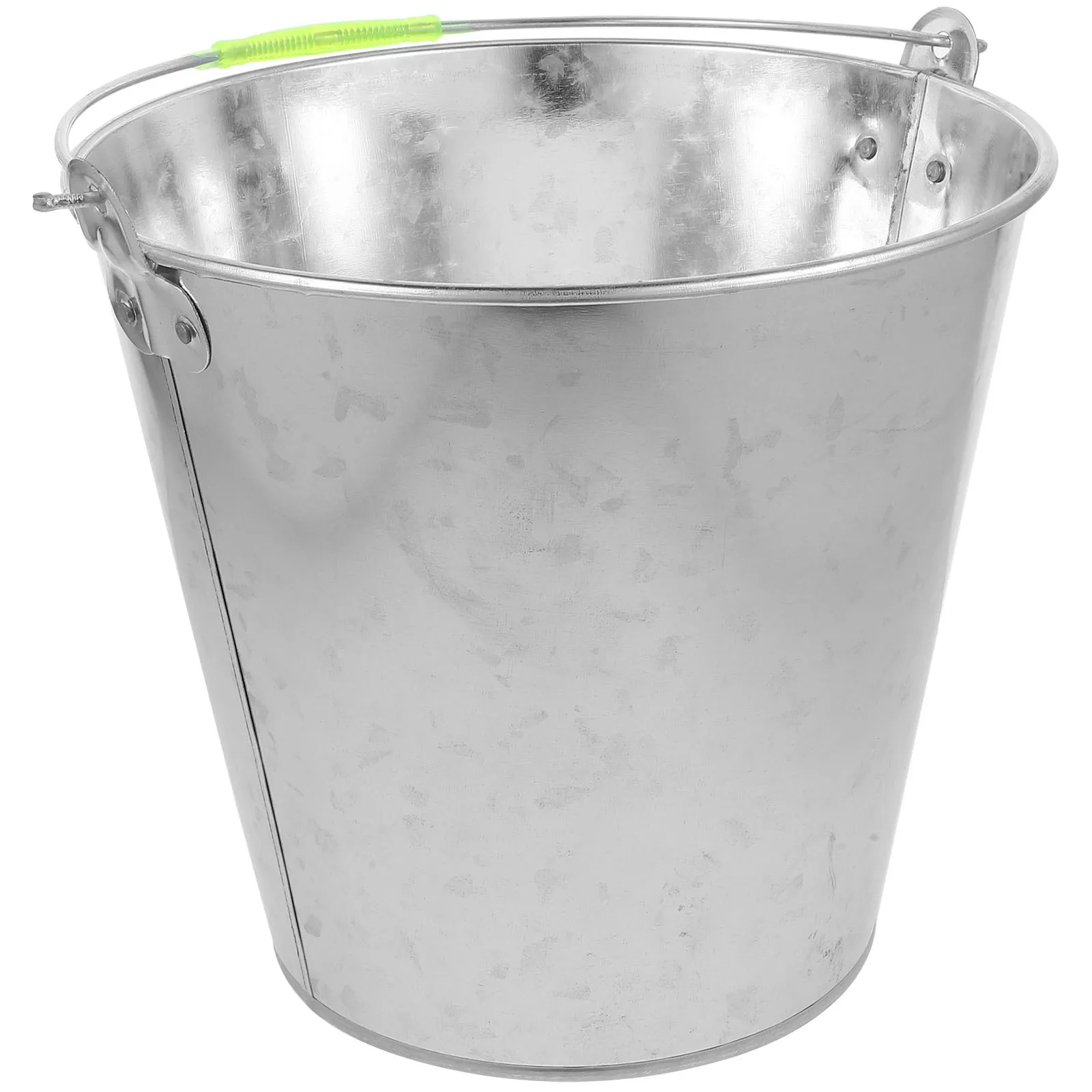 

Heavy Duty Metal Bucket Sturdy Water Storage Container for Household Construction Laundry Multifunctional Tin Color Bucket