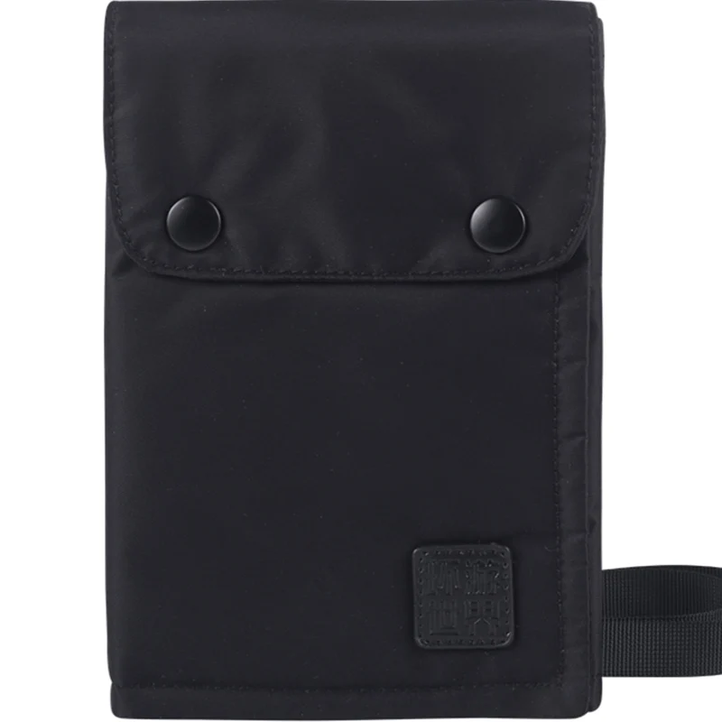 Travel passport anti-theft document three fold close-fitting single shoulder collar card holder anti-theft swipe card bag