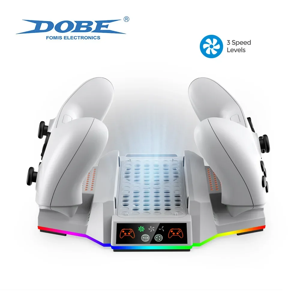 حامل تبريد لوحدة تحكم Xbox Series S مع قاعدة شاحن سرعة قابلة للتعديل 3 مستويات لوحدة تحكم Xbox Series S/X مع ضوء LED