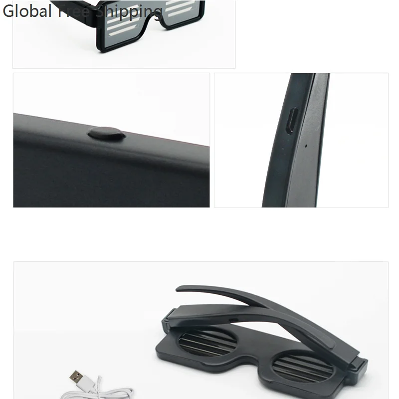 Fashion Night Decorative Light-up Glasses For Cosplay Glowing Spectacles For Men Women Festival Bar Party Sunglasses Accessories