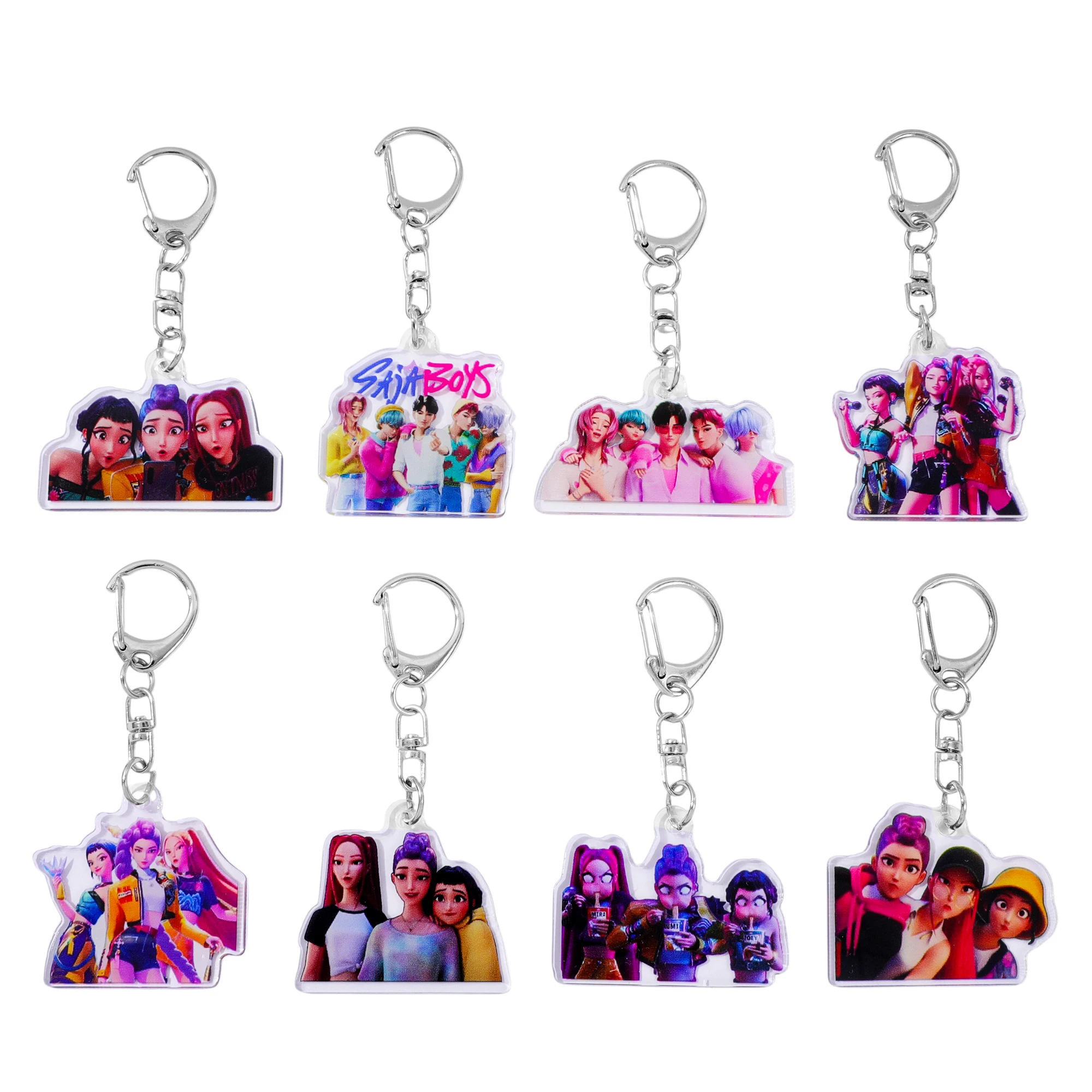 جديد ساجا بنين Kpop شيطان الصيادين هنتركس سر سلاسل المفاتيح اكسسوارات رومي زوي جينو ميرا حلقة رئيسية الاكريليك Keyrings المشجعين الهدايا #1