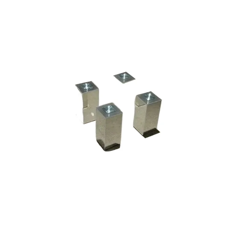 Stainless steel square living room simple coffee table, homestay hotel guest glass coffee table