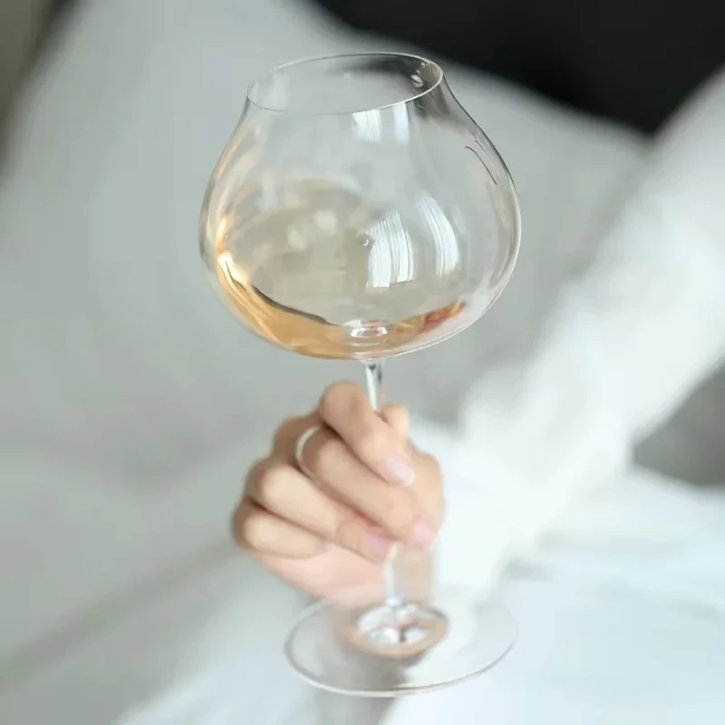 760ml Large Size Slovakia Style Super Thin Crystal Burgundy Goblet Dark White Wine Glass Sommelier Exclusive Tasting Wine Glass