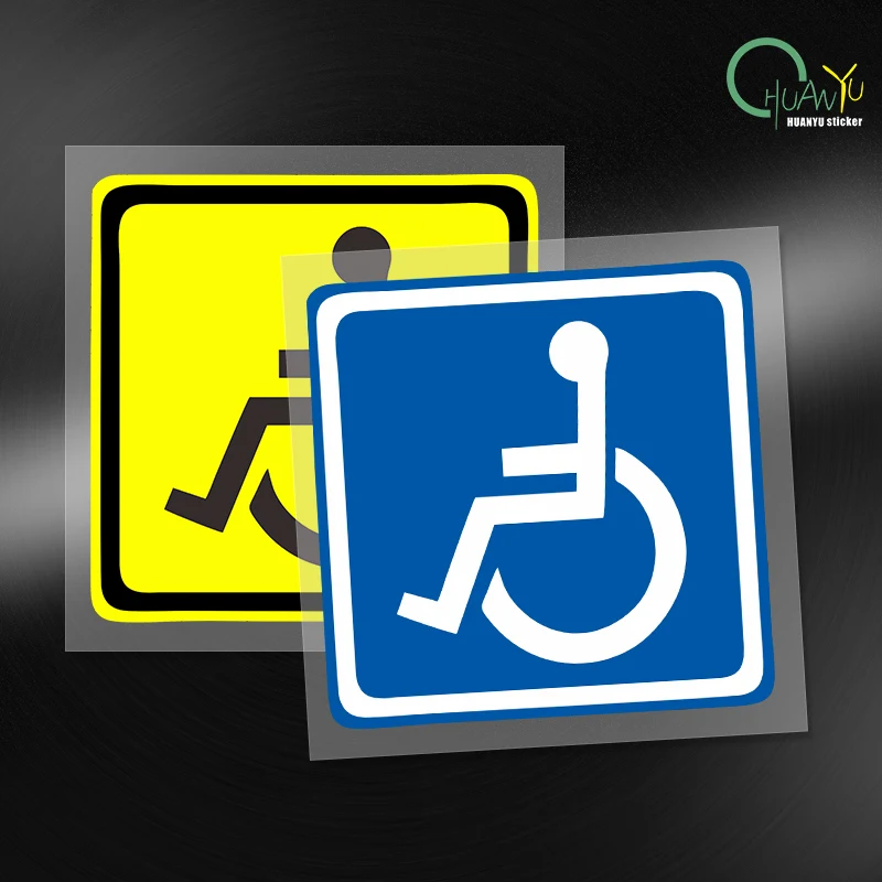 Disabled special vehicle driving stickers, barrier free car signs, waterproof and reflective car stickers