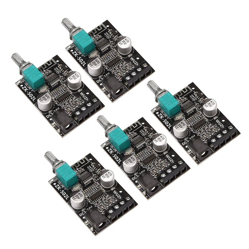 

RISE-5X Bluetooth 5.0 Wireless Audio Digital Power Amplifier Stereo Board 50Wx2 Bluetooth Amp Amplificador ZK-502L