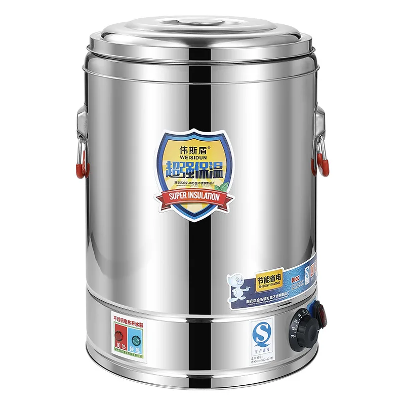 Commercial Stainless Steel Electric Boiling Water Barrel Large Capacity 304 Stainless Steel Heating and Cooking Drum with