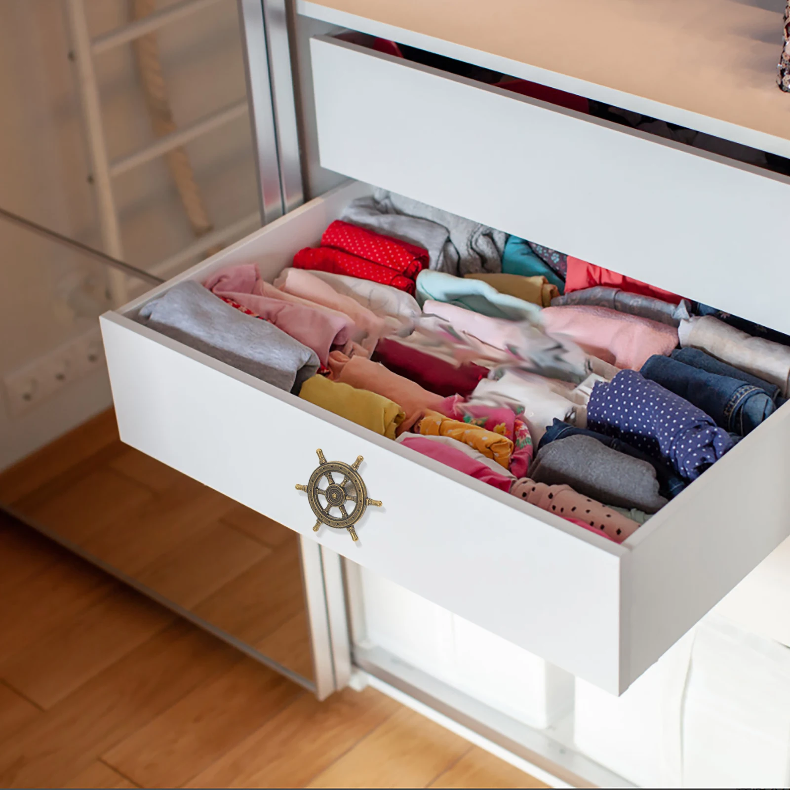 

4 Pcs Anchor Drawer Handle Knobs for Dresser Drawers American Style Retro Metal Zinc Alloy Hardware