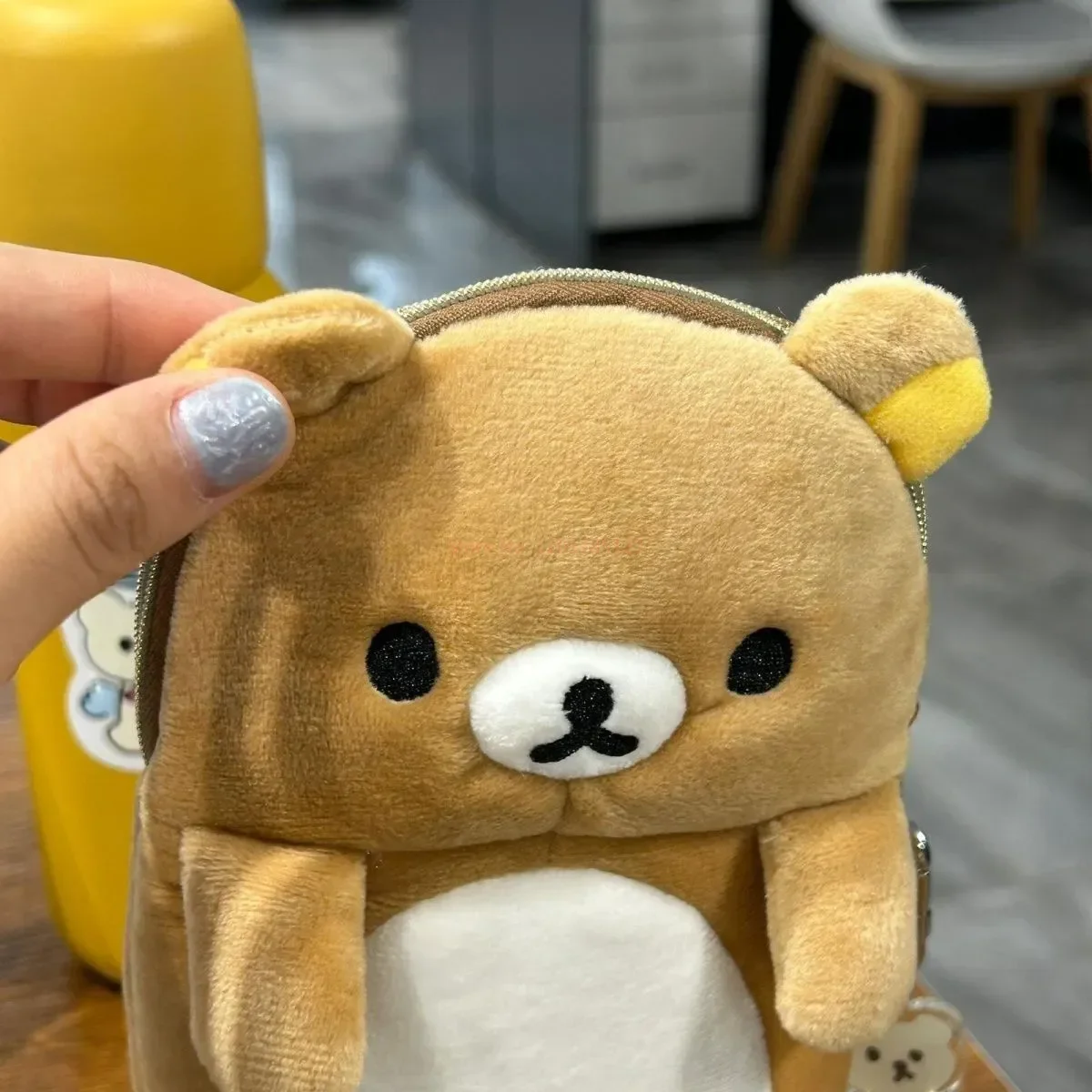 Monedero de felpa Rilakkuma, bonito estuche para lápices de gran capacidad de alto valor, bolsa de almacenamiento para estudiantes, regalo de vacaciones
