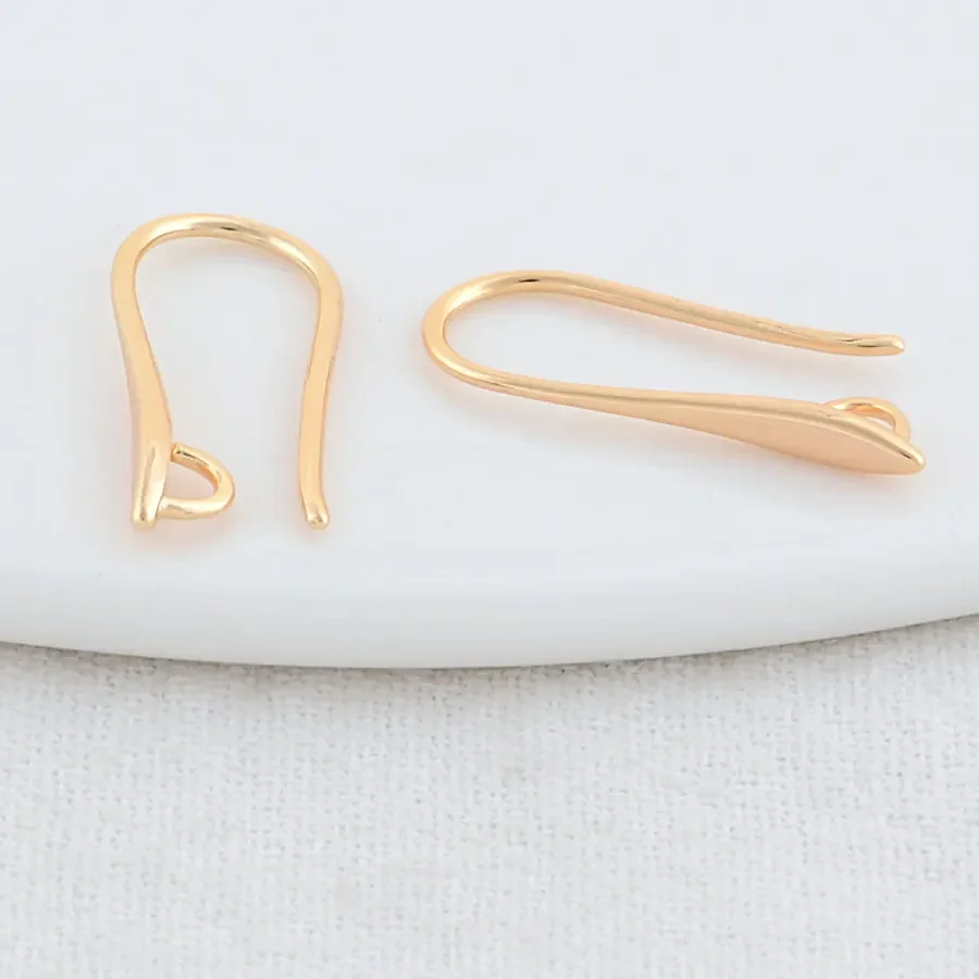 2.5*20MM 14K Gold Color Brass Earrings Hoops High Quality Jewelry Making Supplies Diy Findings Accessories