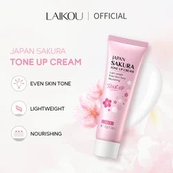 LAIKOU JAPAN SAKURA Tone Up Cream 30g Conceal Blemishes Brighten Skin Reduce Dullness Oxidation Delicate Lazy Cream