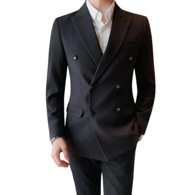 2023 Boutique Fashion Business British Style Wedding Leisure Slim Work Gentleman Korean Style 27 Optional Men Youth Trend Blazer