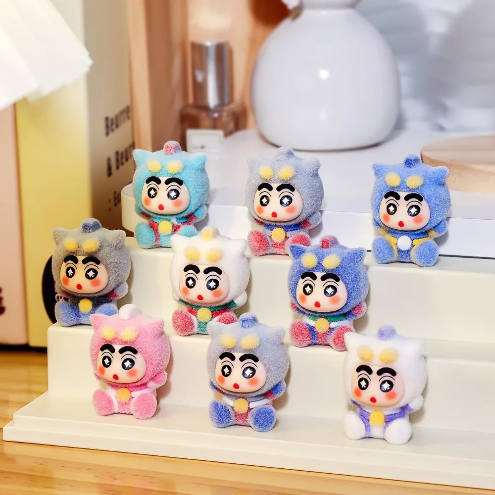 9PCS Crayon Shin-chan Mini Action Figure Decorative Pendant Ornaments Popular DIY Anime Dolls Accessories Keychain Pendants Toys