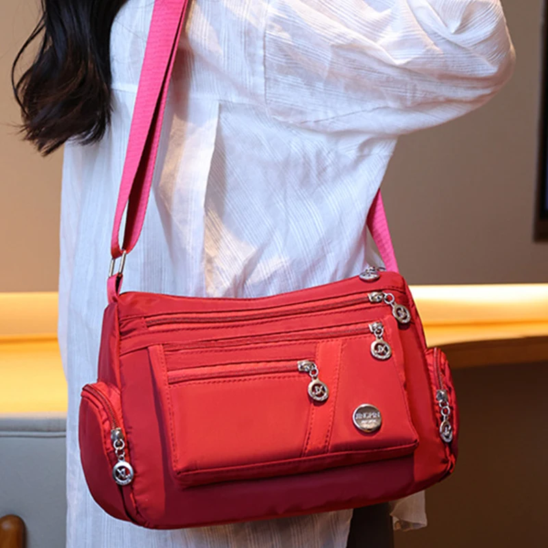 Große Kapazität Frauen Umhängetasche wasserdichte Tasche lässig Nylon Umhängetasche Geldbörse Handtasche leichte Reise Umhängetasche – Detail 18