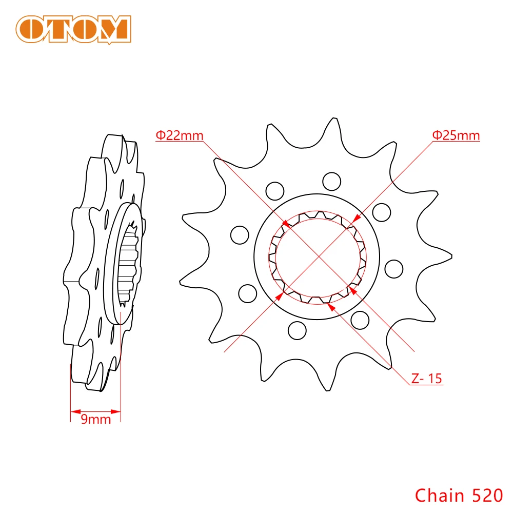 Motorcycle Front Chain Sprocket 520-13T For KTM SX SX-F XC HUS QVARNA FC TX GASGAS MC Hollow Lightweight Forge Drive Sprockets