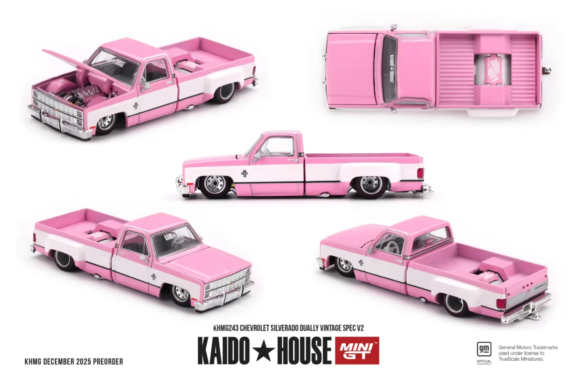 In Stock Kaido House X Mini GT MINIGT 243 1:64 Silverado Pickup V2 Alloy KHMG160 Car Model Car Model
