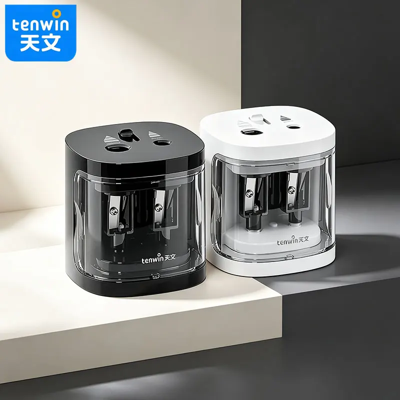 Tenwin Electric pencil sharpener Compatible CuGan hole hole correction pencils, children's day is special, multi-position switch