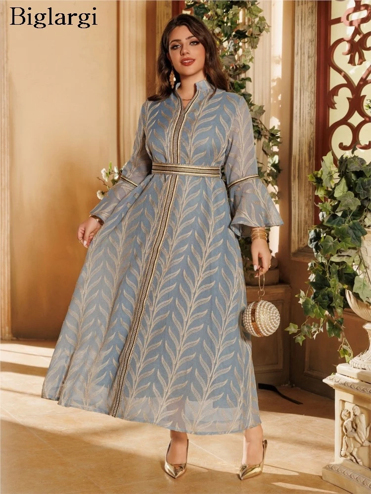 

Spring Dress Women Print Embroidery Patchwork Fashion Ruffle Loose Ladies Dresses Flared Long Sleeve Woman A-Line Dress