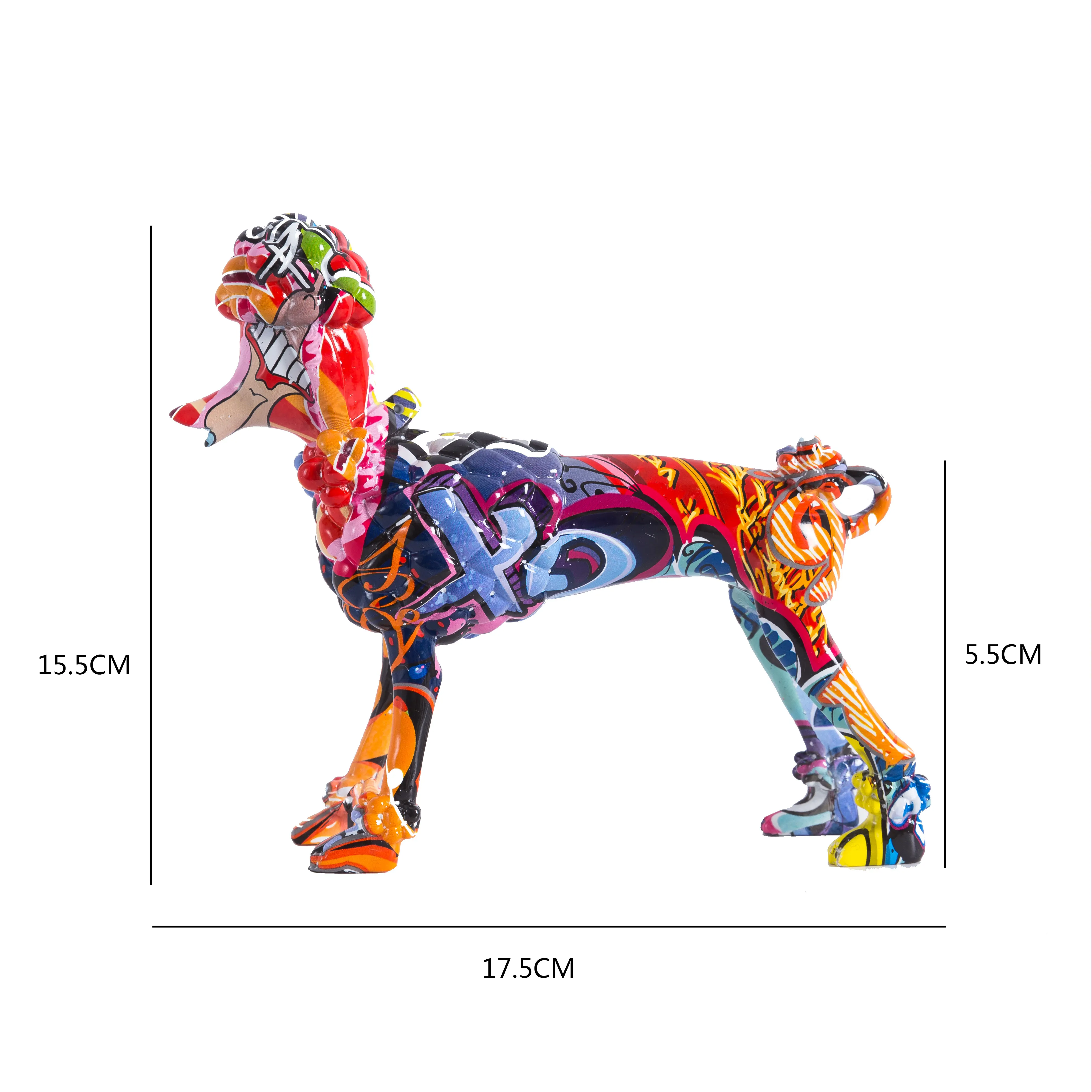 Colorful Graffiti Poodle Decor 3