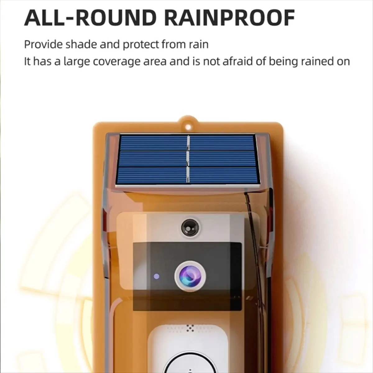A013 Solar Rain Cover Waterproof Wifi Door Bell Cover Camera Color Intercom Video Doorbell Cover Smart Home Security