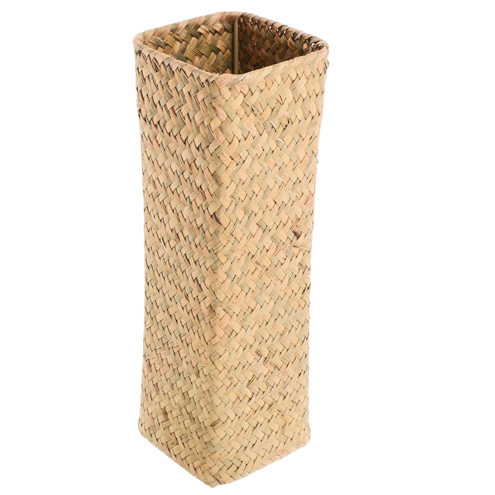 

Vase Dried Flower Woven Planter Dining Table Straw Home Grass Creative Container