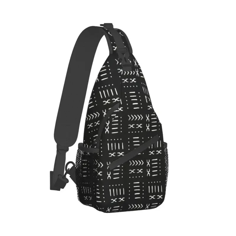 African Bogolan etnico Triba Art Sling Crossbody zaino uomo borsa a tracolla personalizzata per ciclismo campeggio Daypack