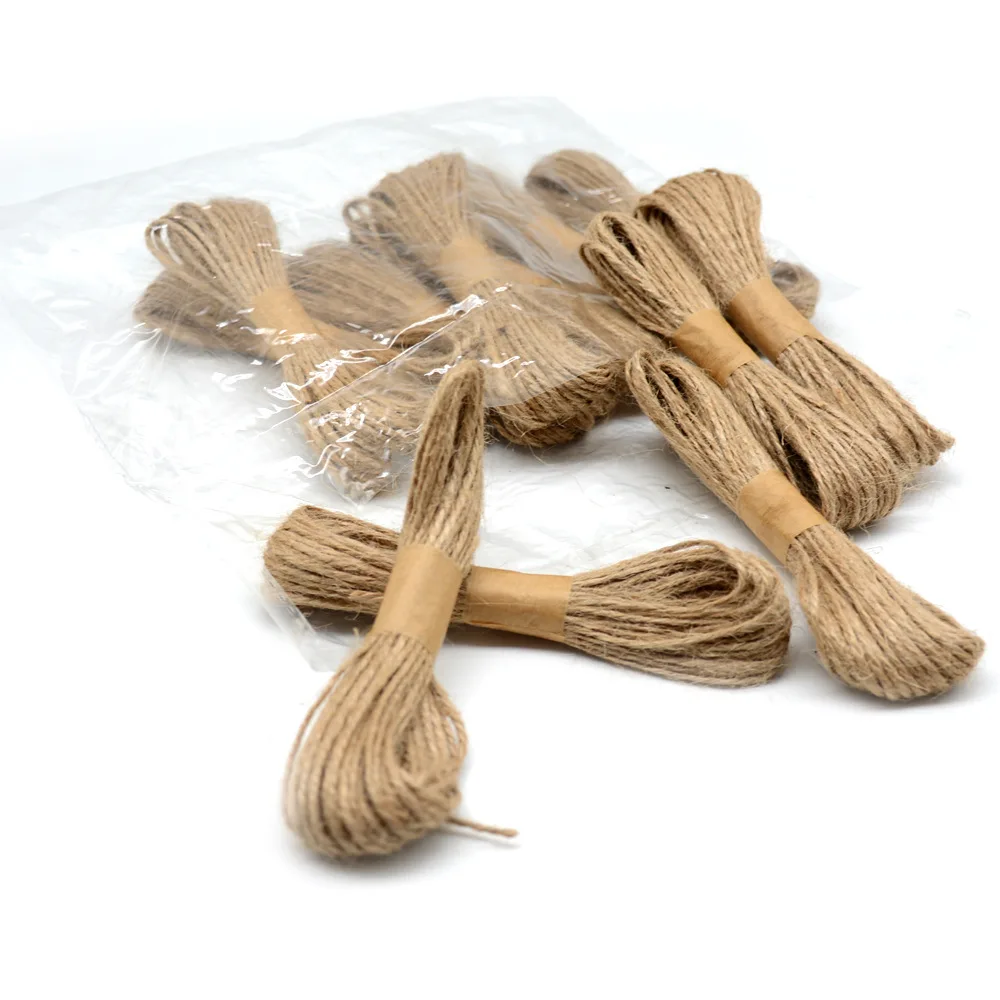 

100m/Lot (10 meters per roll) DIY Tag Rope Primary Color Jute Rope Wedding Party Christmas Gift Packaging Accessories