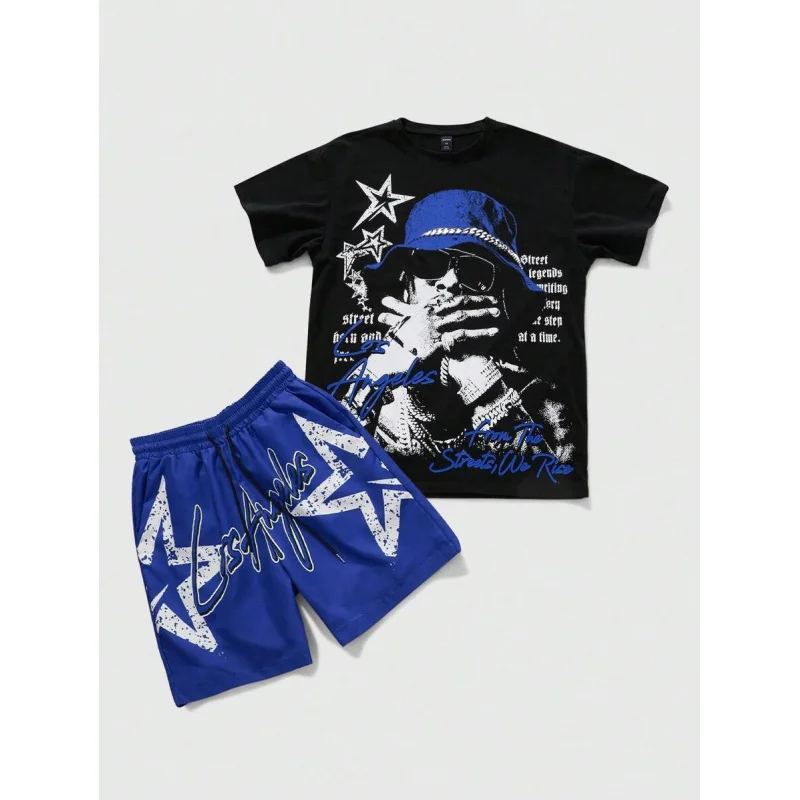 Short Pants Men Summer Man Shorts and T Shirt Set Men's Sportswear Set New Shirts and T-shirts Clothes for Man 2 Piece Sets Mens