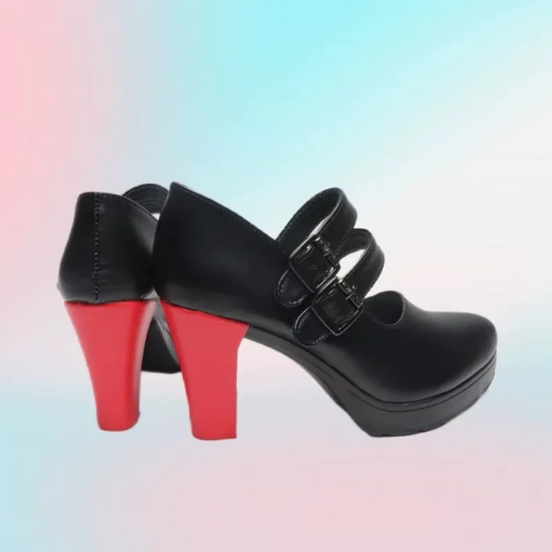 Jeu Zenless Zone Zero Ellen Joe Cosplay chaussures femmes Halloween fête de noël femme de chambre Roleplay requin fille noir chaussures personnalisées