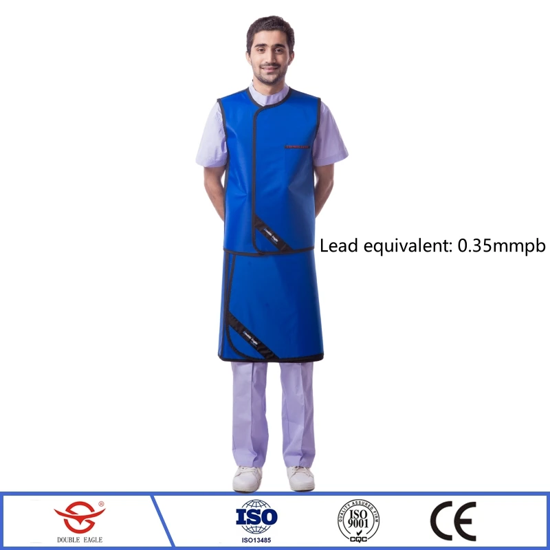 

X-ray protective 0.35mmpb lead vest and lead skirt radioactive workshops ionizing radiation protection adult lead apron set